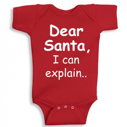 Dear santa I can explain Baby Onesie  (6-12 months) - 73% Discount