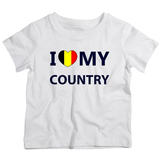 I Love My Country Belgium T-Shirt  (13-14 Years) - 73% Discount