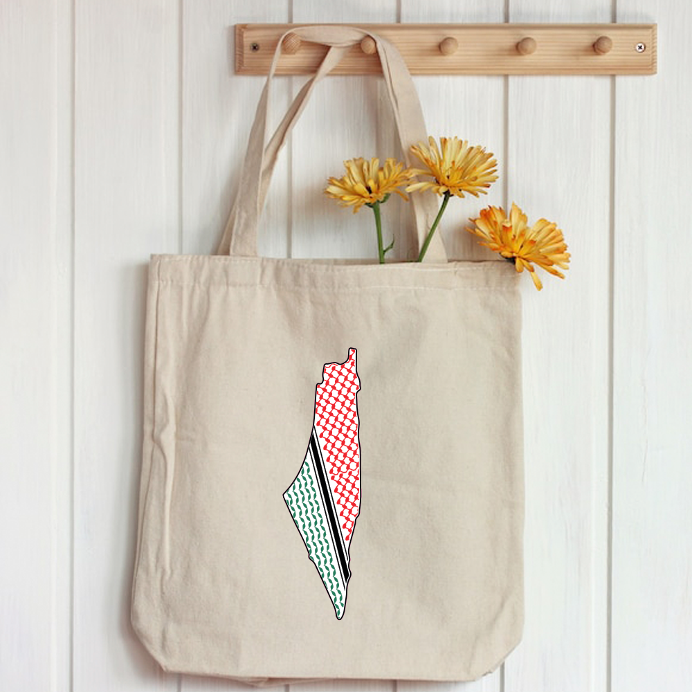 Palestine Colorful Kufiya Tote Bag