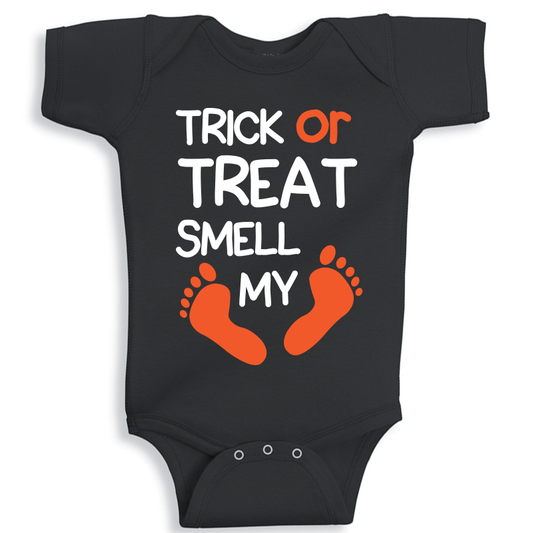 Trick or treat smell my feet Baby Onesie  (6-12 months) - 73% Discount