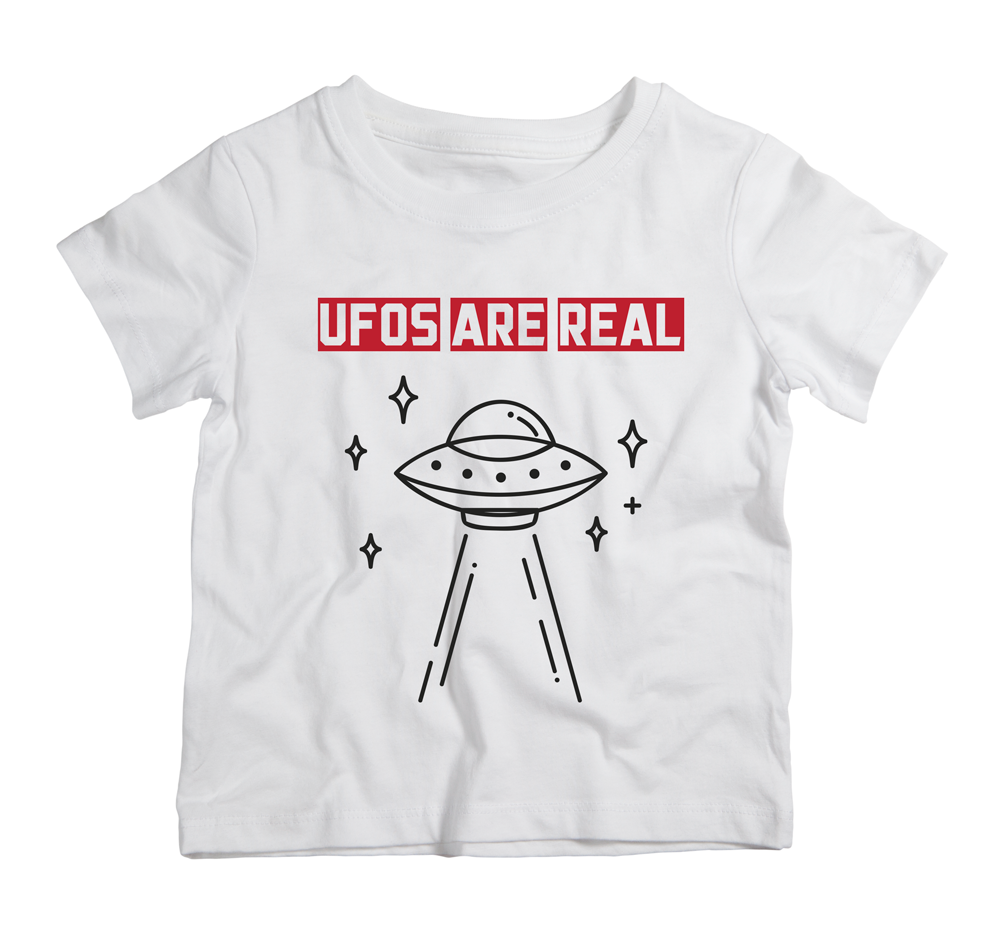 UFOS ARE REAL- Cotton Space T-Shirt