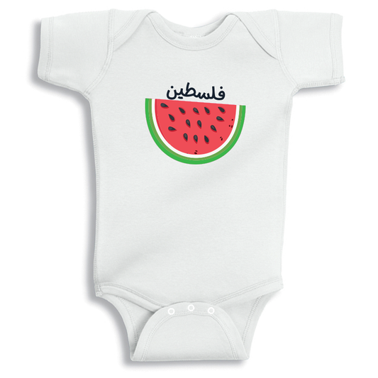 Palestine Watermelon Baby Onesie