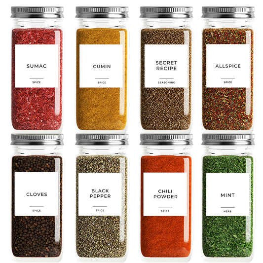 160 square waterproof spice jar labels kitchen organization UAE