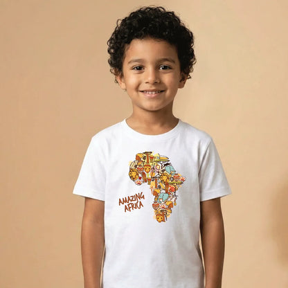 Amazing Africa Cotton T-Shirt Dubai – Soft Printed African Pride Gift for Kids & Adults UAE