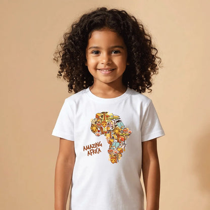 Amazing Africa Cotton T-Shirt Dubai – Soft Printed African Pride Gift for Kids & Adults UAE