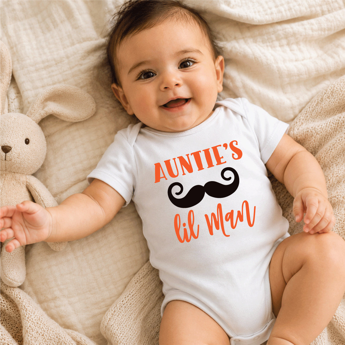 Auntie's Little Man Baby Onesie Dubai – Cute Funny Baby Boy Shower Gift for Auntie UAE