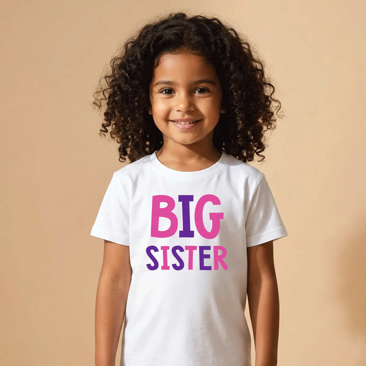 Big Sister Cotton T-Shirt Dubai – Cute Soft Printed Sibling Gift for Girls UAE