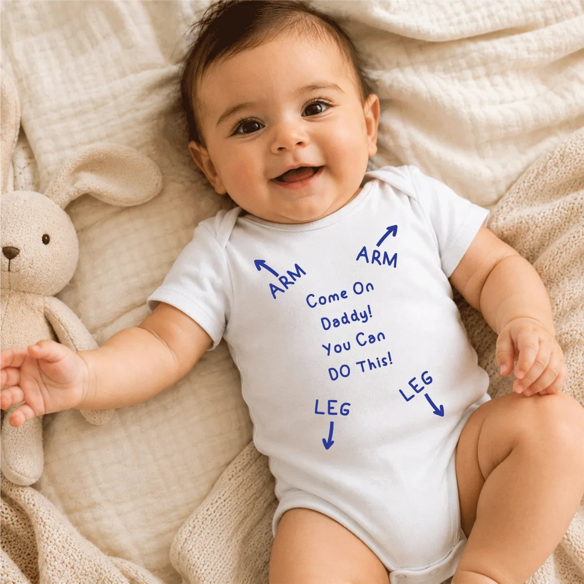 Come On Daddy Boy Baby Onesie Dubai – Funny Newborn Baby Shower Gift UAE