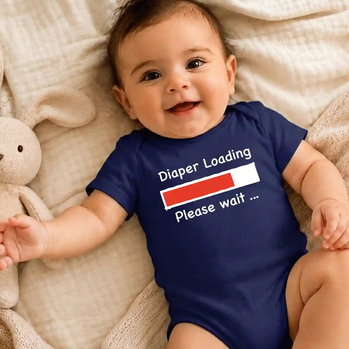 Diaper Loading Please Wait Baby Onesie UAE – Funny Cotton Bodysuit for Babies