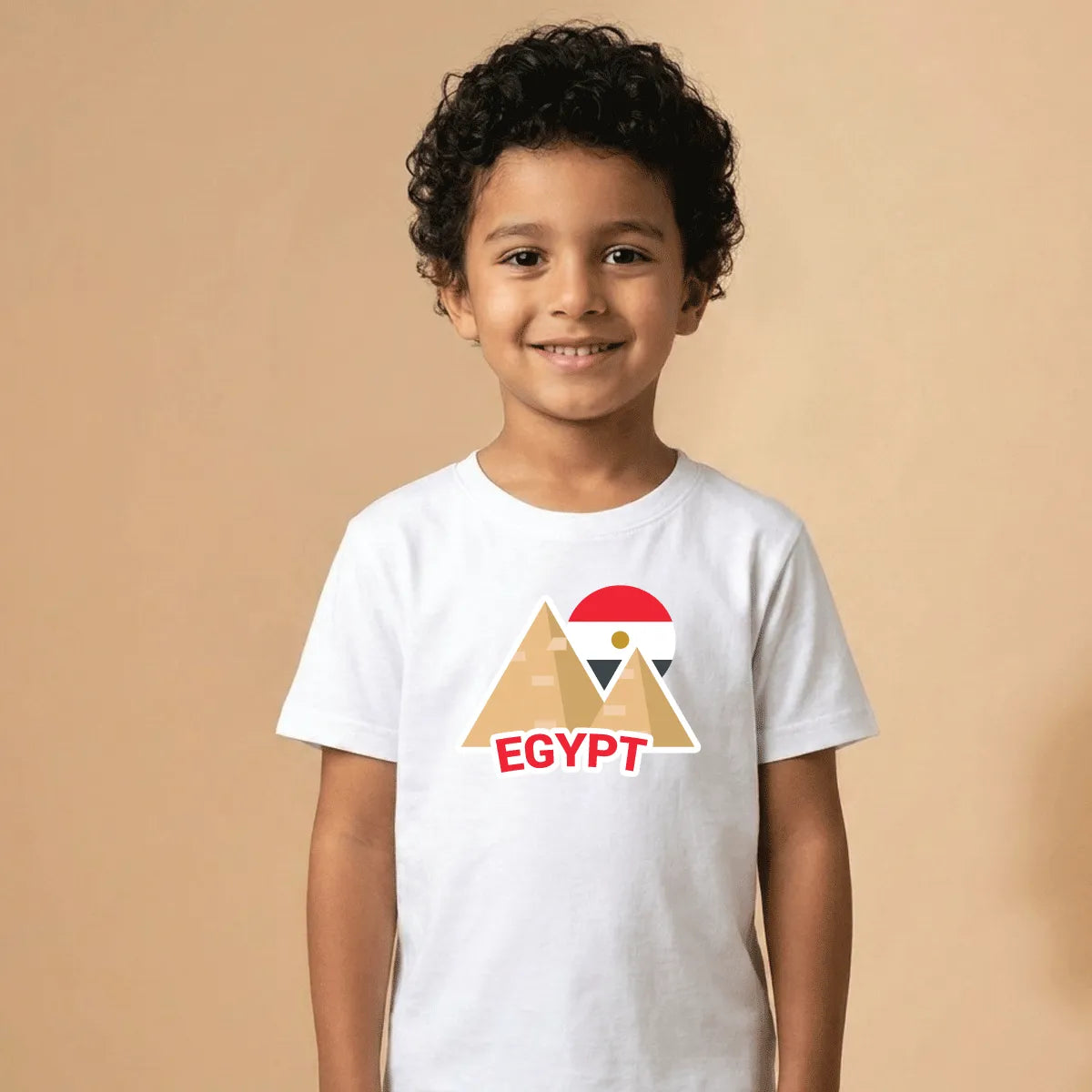 Egypt Pyramids Cotton T-Shirt Dubai – Soft Printed Egyptian Heritage Pride Gift for Kids & Adults UAE
