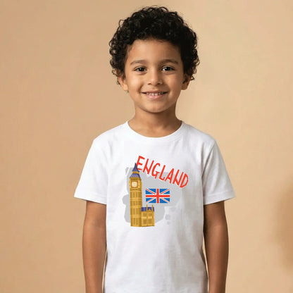 England UK Cotton T-Shirt Dubai – Soft Printed British Expat Pride Gift for Kids & Adults UAE