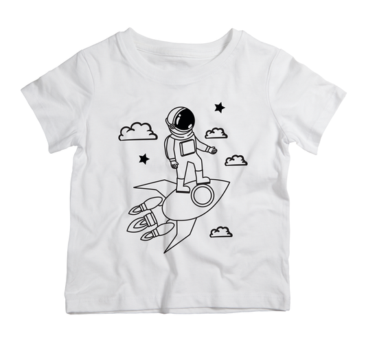 Flying Astronaut- Cotton Space T-Shirt