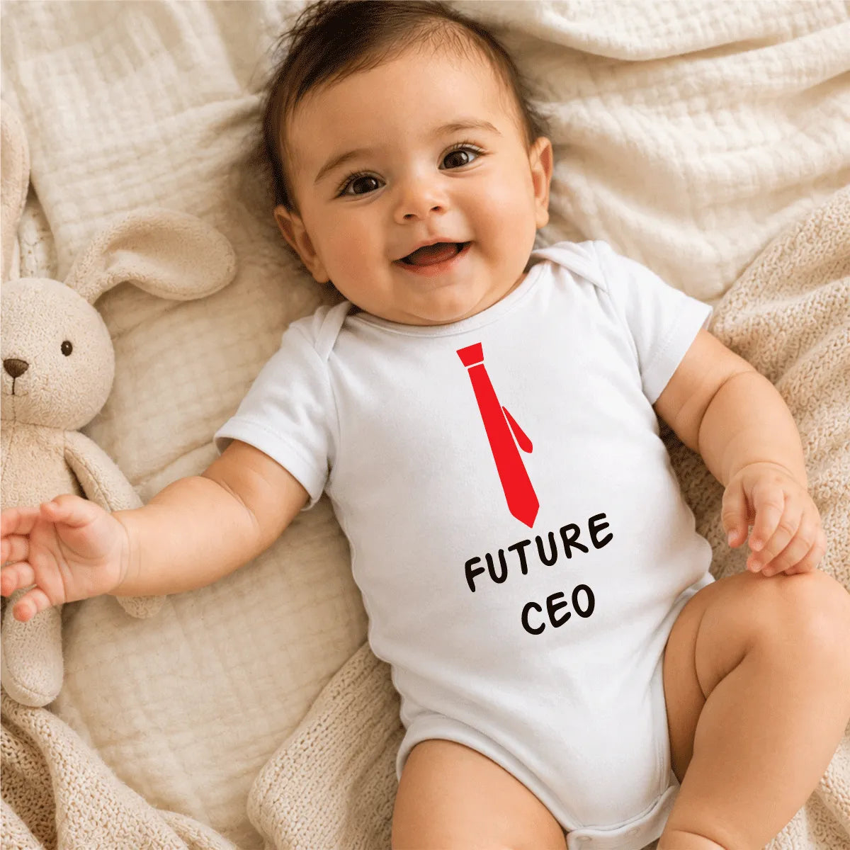 Future CEO Baby Onesie Dubai – Cute Funny Newborn Baby Shower Gift for Ambitious Parents UAE