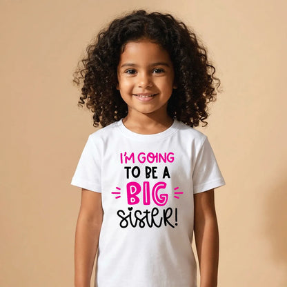 Going to Be a Big Sister Cotton T-Shirt Dubai – Cute Soft Printed New Baby Sibling Gift for Girls UAE