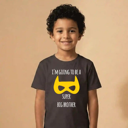 Going to Be a Super Big Brother Cotton T-Shirt UAE – Soft Cotton Announcement T-Shirt for Kids and Siblings