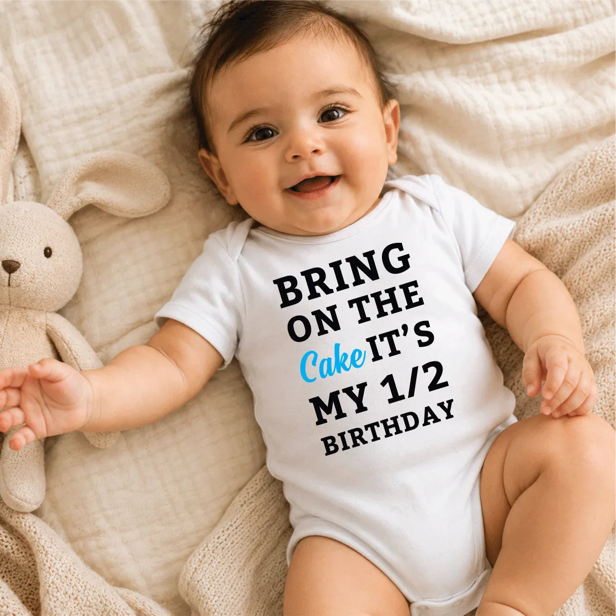 Half Birthday Onesie Dubai – Cute Baby 6 Month Milestone Birthday Gift UAE
