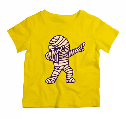 Halloween Cute Mummy Dabbing cotton t shirt design UAE
