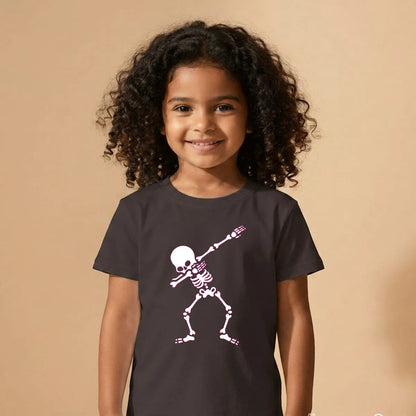 Funny Halloween Dancing Skeleton cotton t shirt UAE