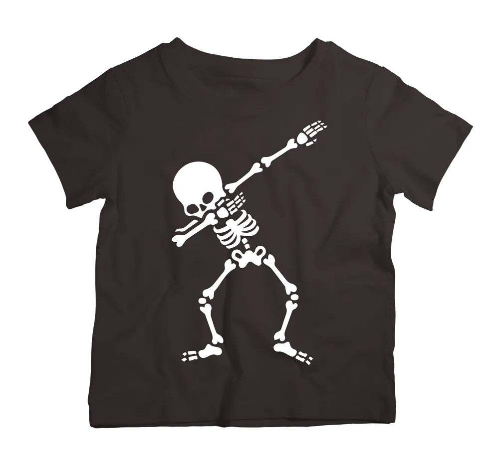 Halloween Dancing Skeleton cotton t shirt design UAE