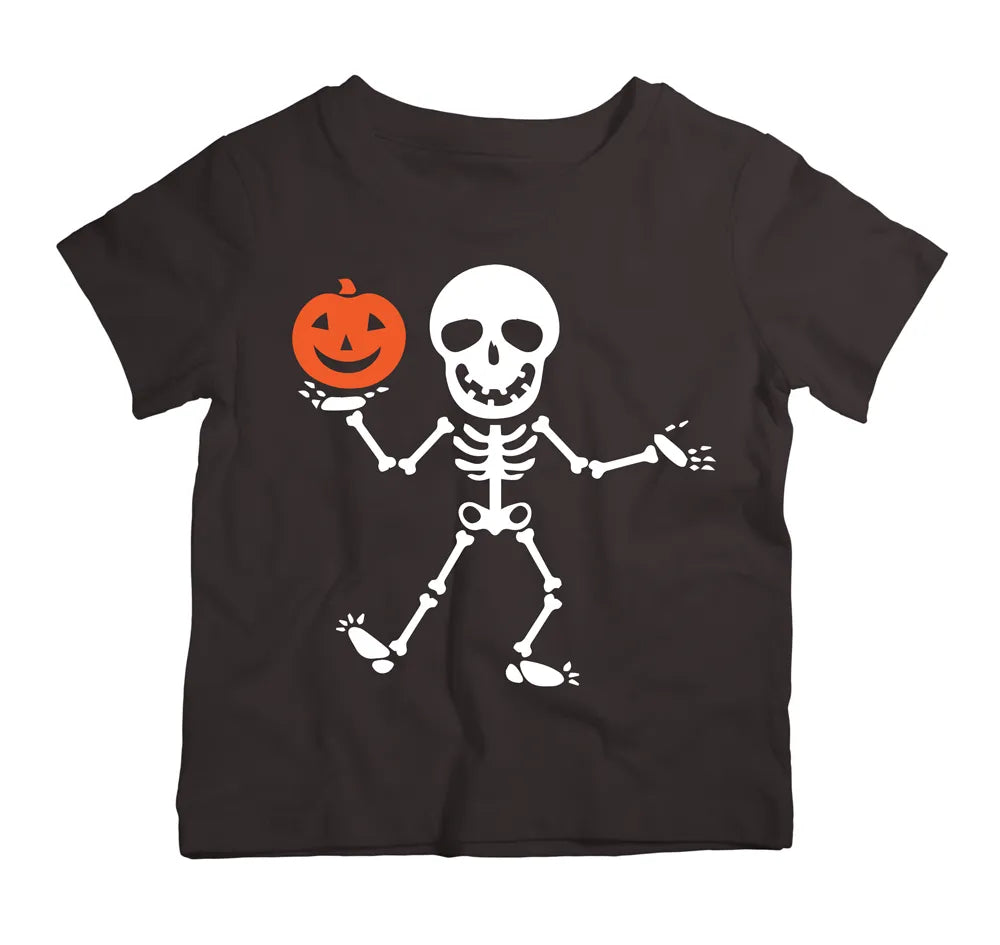 Halloween Skeleton Pumpkin cotton t shirt design UAE