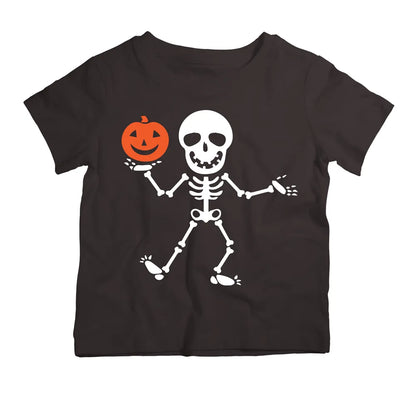 Halloween Skeleton Pumpkin cotton t shirt design UAE