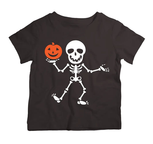 Halloween Skeleton Pumpkin cotton t shirt design UAE
