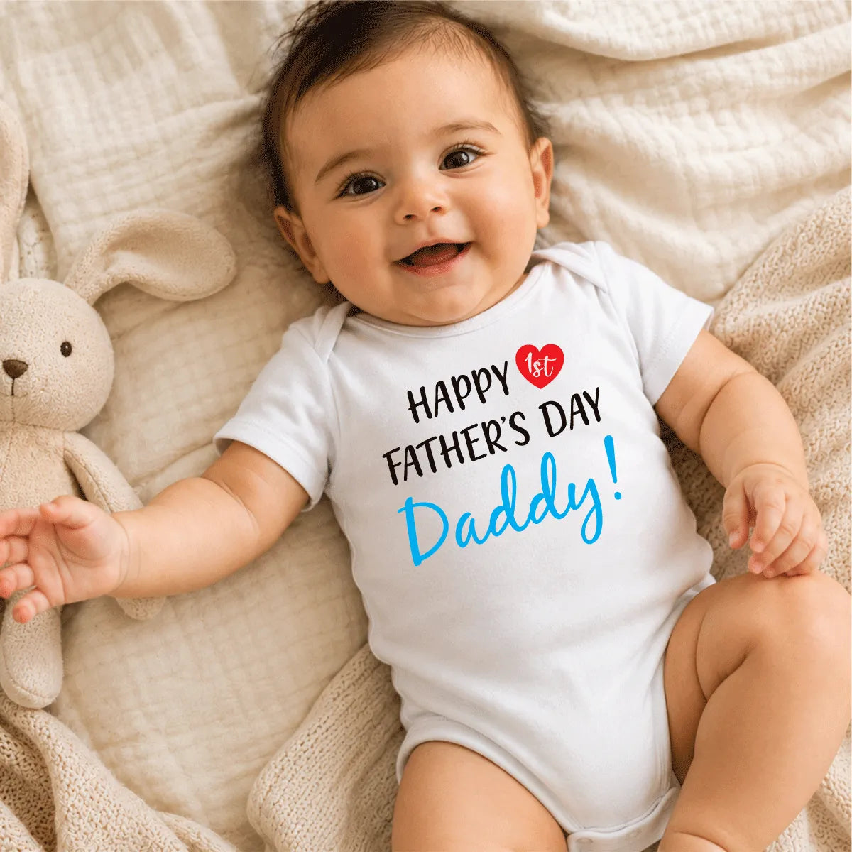 Happy First Father's Day Baby Onesie Dubai – Cute Newborn Father's Day Gift for New Dad UAE