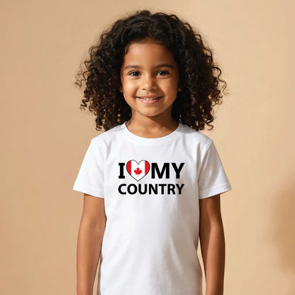 I Love Canada Cotton T-Shirt Dubai – Soft Printed Canadian Expat Pride Gift for Kids & Adults UAE