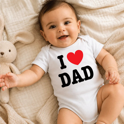 I Love Dad Baby Onesie Dubai – Cute Newborn Baby Shower Gift for Dad Father's Day UAE