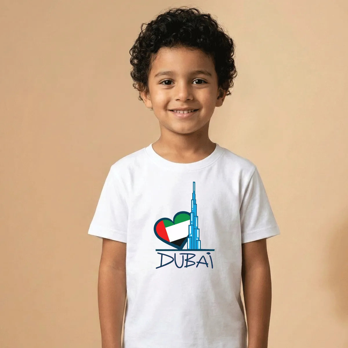 I Love Dubai Cotton T-Shirt – Soft Printed Dubai Souvenir Gift for Kids & Adults UAE