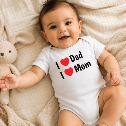 I Love Mom I Love Dad Baby Onesie Dubai – Cute Newborn Baby Shower Gift for Parents UAE