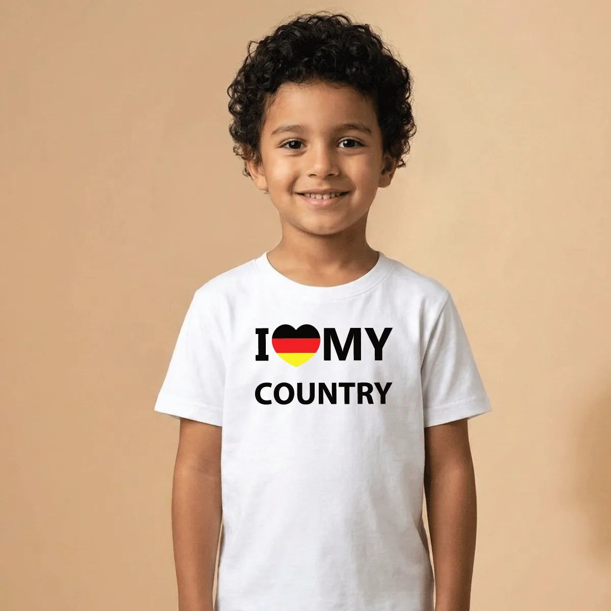 I Love My Country Germany Cotton T-Shirt Dubai – Soft Printed German Expat Pride Gift for Kids & Adults UAE