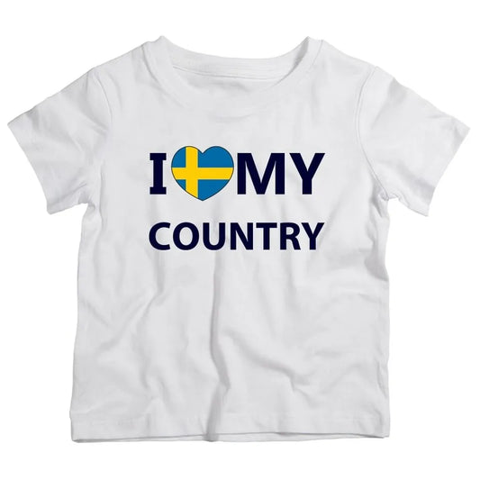 I Love My Country Sweden T-Shirt (11-12 Years) - 73% Discount