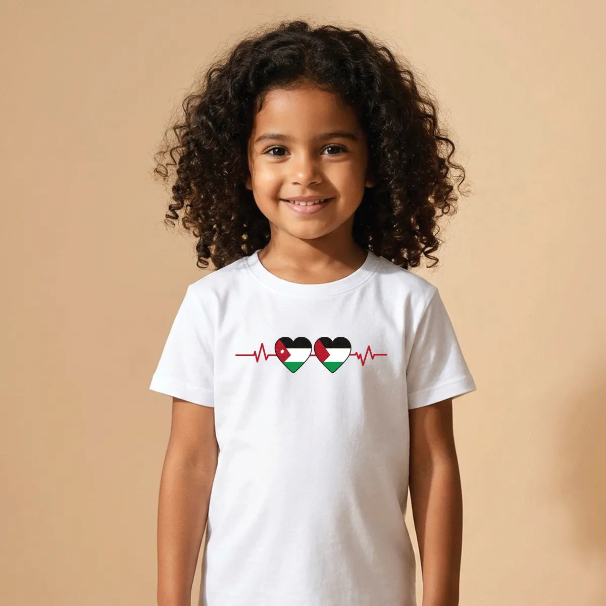 Jordan Palestine Cotton T-Shirt Dubai – Soft Printed Arab Pride Solidarity Gift for Kids & Adults UAE