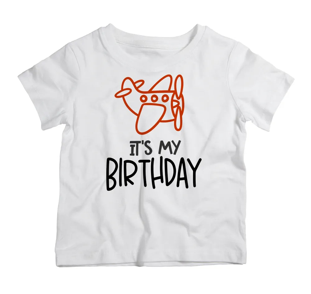 Kids airplane birthday cotton t shirt design UAE