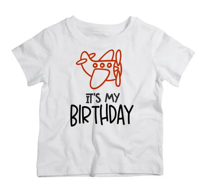 Kids airplane birthday cotton t shirt design UAE