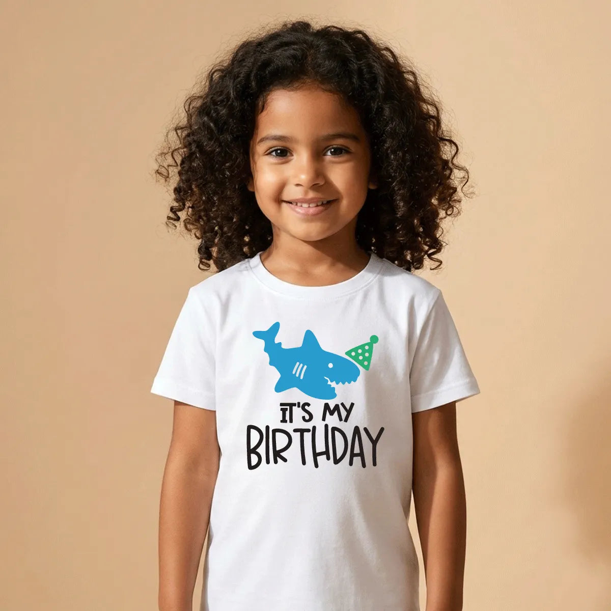 Shark birthday party cotton t shirt for kids UAE