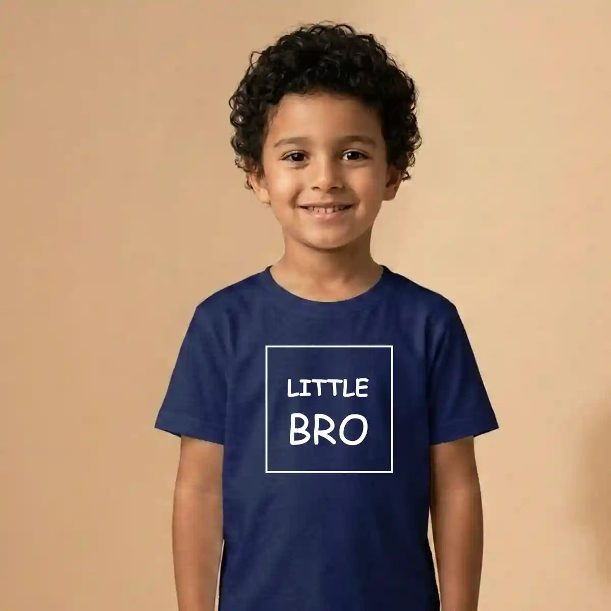 Little Brother Navy Cotton T-Shirt UAE – Soft Cotton T-Shirt for Kids and Siblings