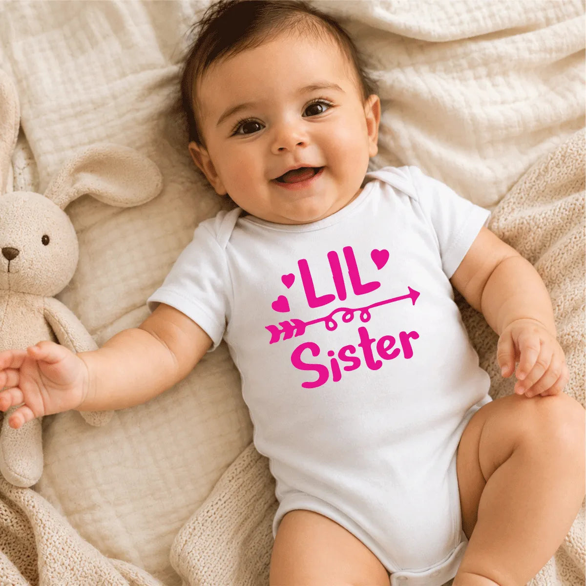 Little Sister Baby Onesie Dubai – Cute Newborn Baby Shower Gift for New Baby Girl UAE