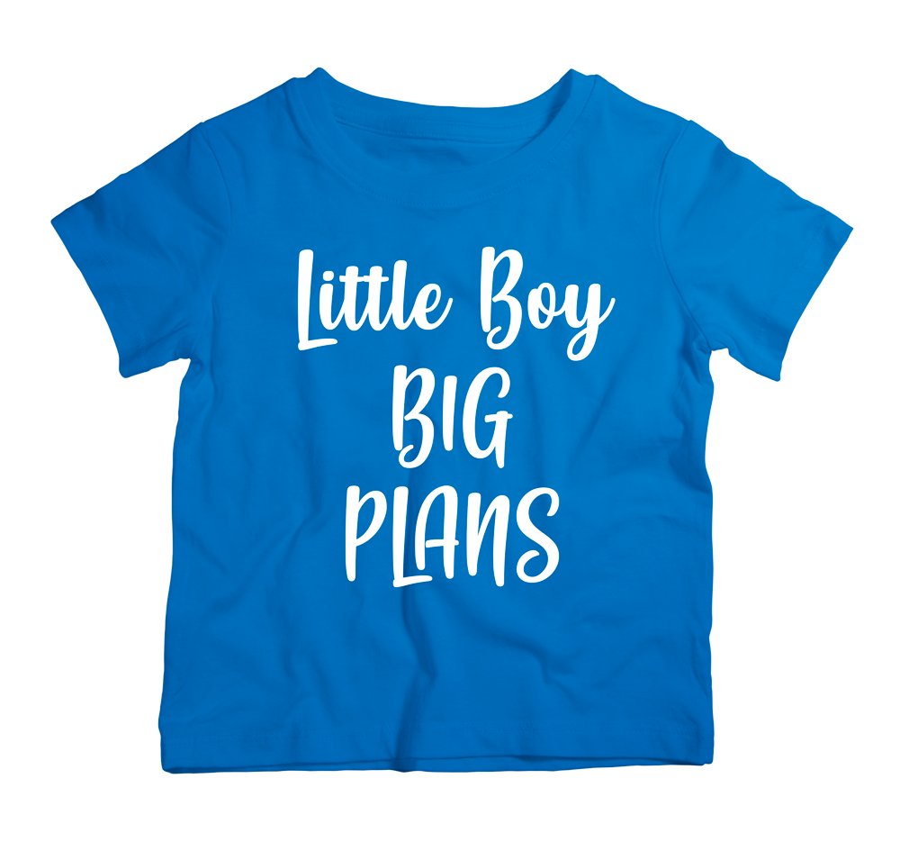 Little Boy Big Plans T-Shirt (1-2 Years) - 73% Discount