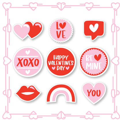 Charming Valentine Stickers: Express your love with delightful and festive designs for a touch of romance