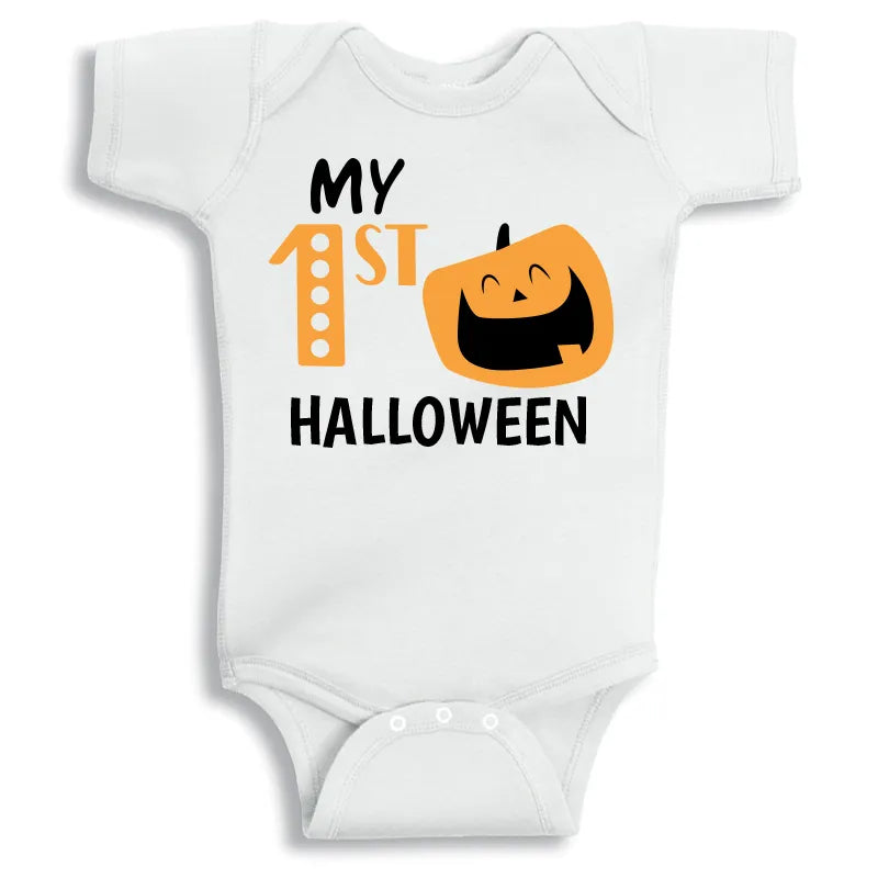 My 1st Halloween baby onesie in soft cotton, cute first Halloween outfit for newborn baby photos and festive celebrations UAE