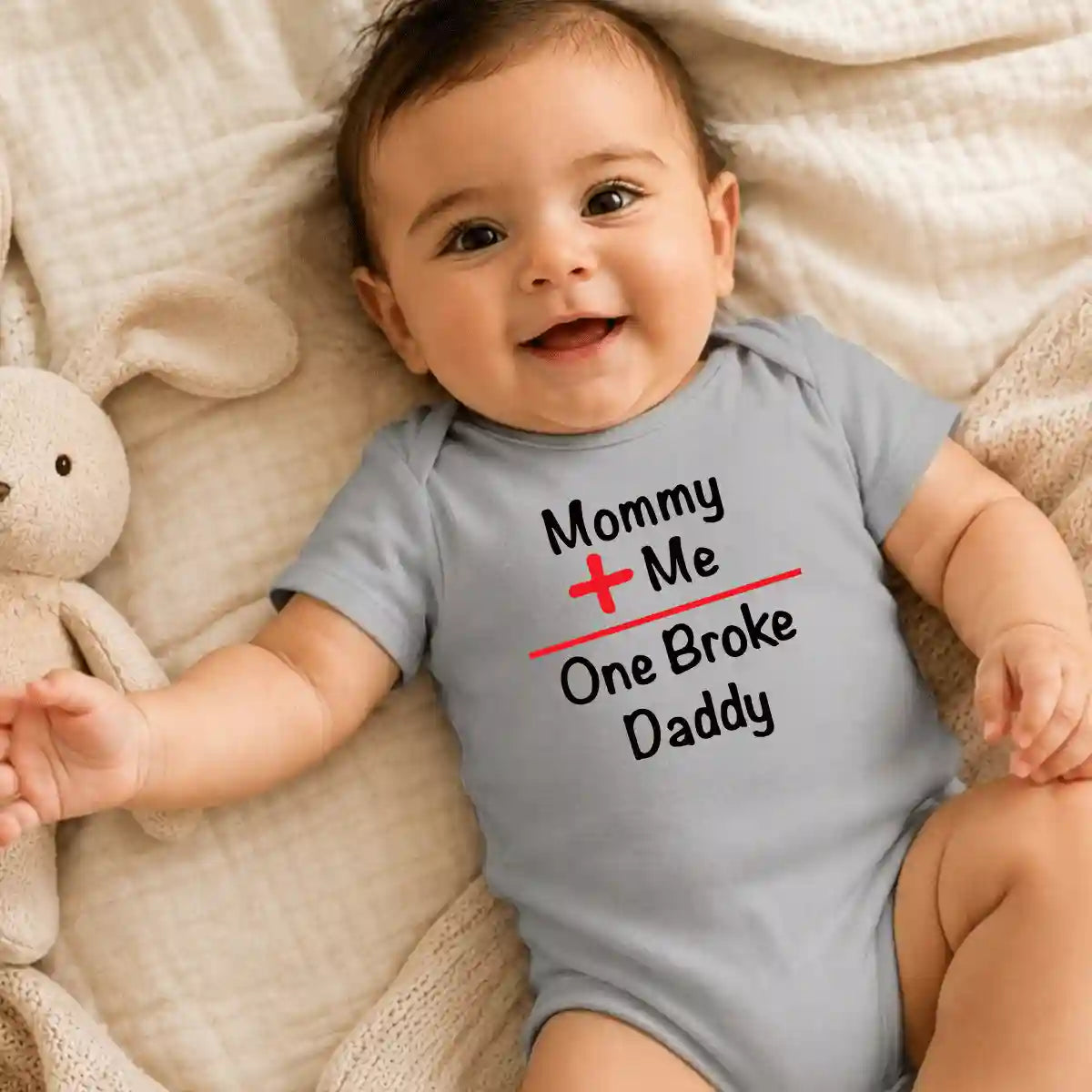 One Broke Daddy Baby Onesie UAE – Funny Cotton Bodysuit for Babies