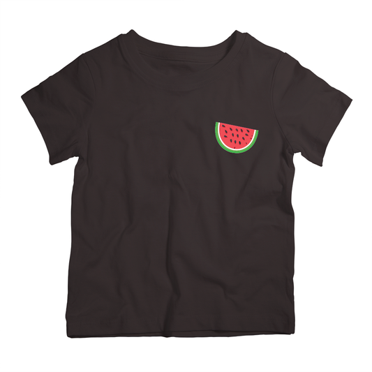 Palestinian Watermelon Black Cotton T-Shirt