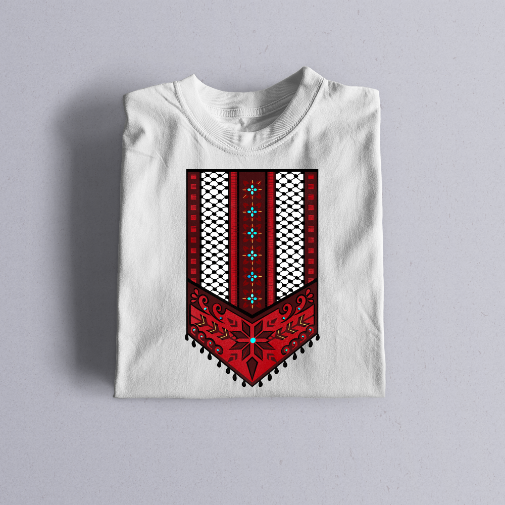Palestine Tatreez Cotton T-Shirt