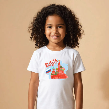 Russia Cotton T-Shirt Dubai – Soft Printed Russian Expat Pride Gift for Kids & Adults UAE