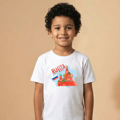 Russia Cotton T-Shirt Dubai – Soft Printed Russian Expat Pride Gift for Kids & Adults UAE