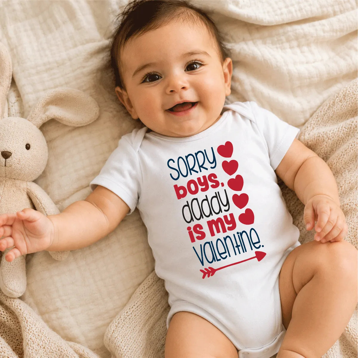 Sorry Boys Daddy Is My Valentine Baby Onesie Dubai – Funny Newborn Valentine's Day Gift for Baby Girl UAE