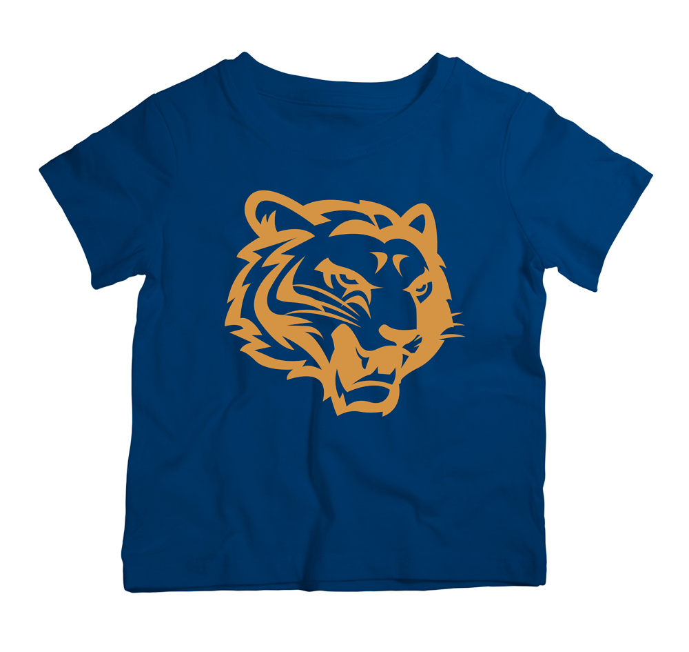 Tiger Print Navy Blue