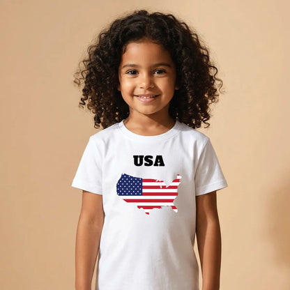 USA United States Cotton T-Shirt Dubai – Soft Printed American Expat Pride Gift for Kids & Adults UAE